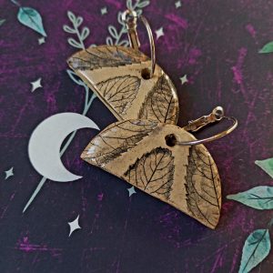 Ceramic Leaf Print Earrings - Coming soon